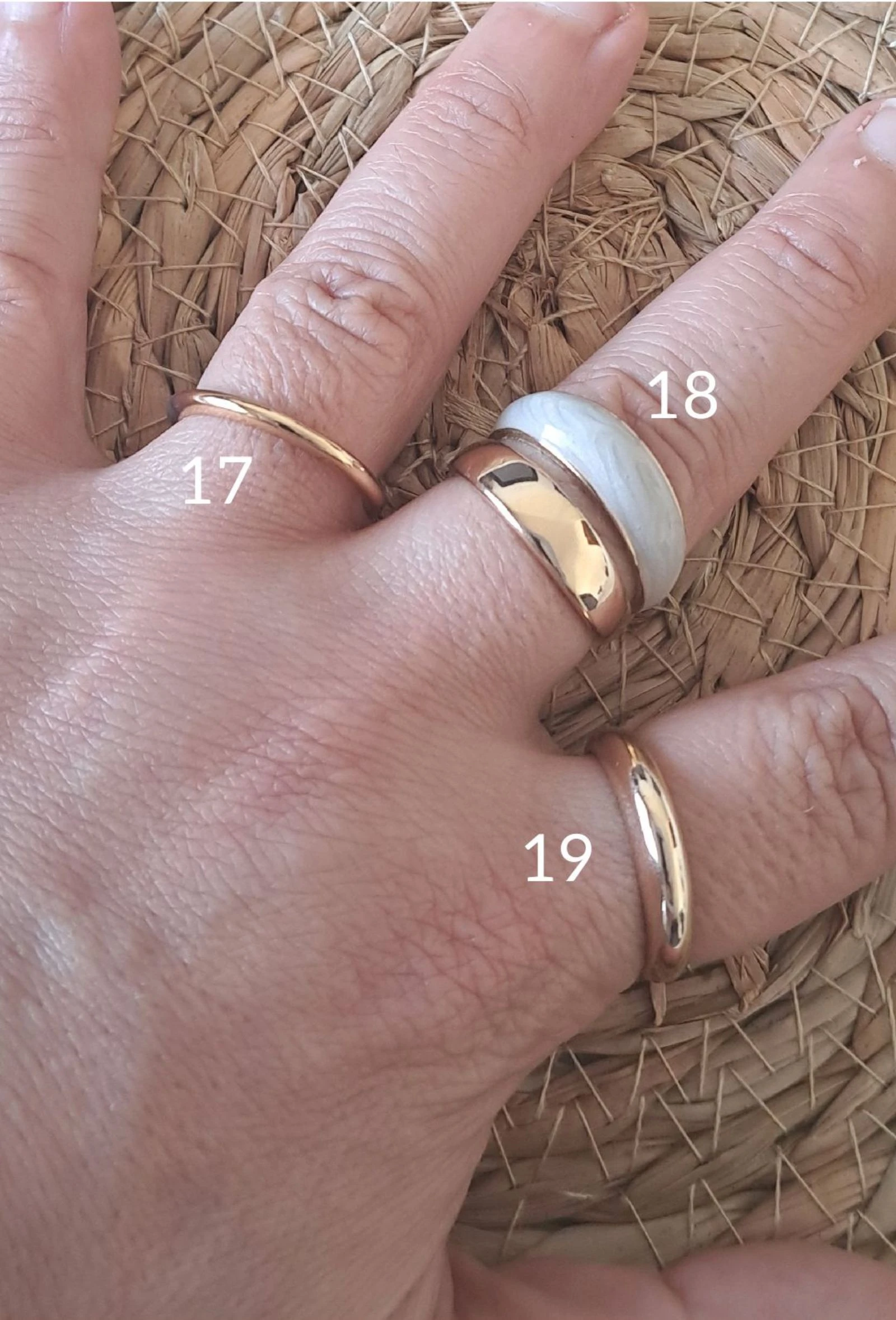 Luxe gouden roestvrijstalen ringenset • Minimalistische stapelringen – photo 2